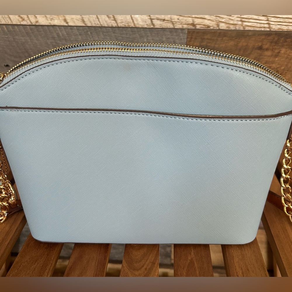 Anne Klein Blue Crossbody Bag Gold Strap Lion - Picture 9 of 9